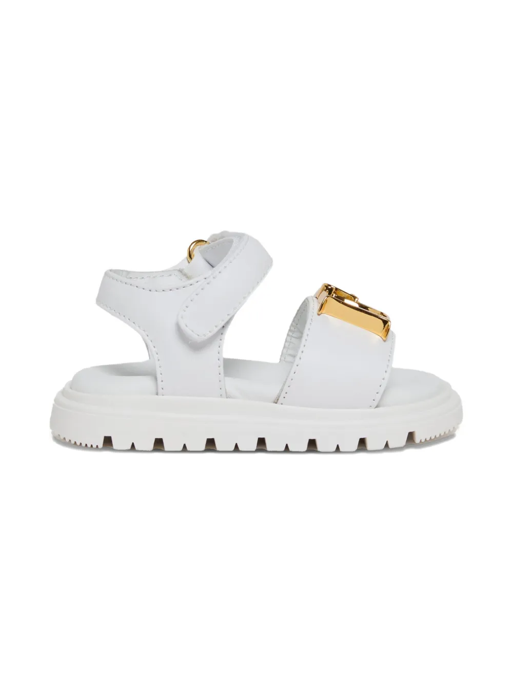 DSQUARED2 KIDS D2 Statement leather platform sandals | Open Toe | Image 2