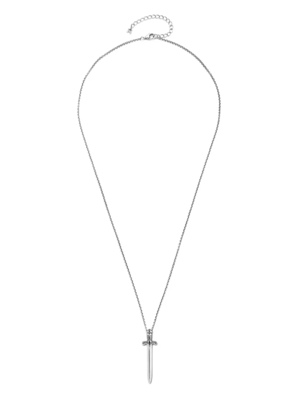 Mateo sword-pendant necklace - Argento
