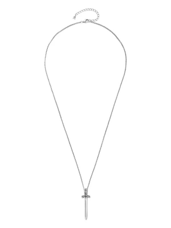 Mateo Sword-pendant Necklace in Silver