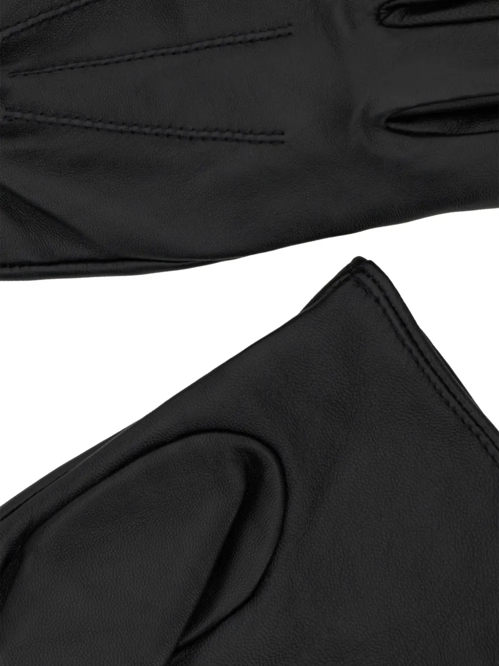 Boggi Milano Leather Gloves - Zwart