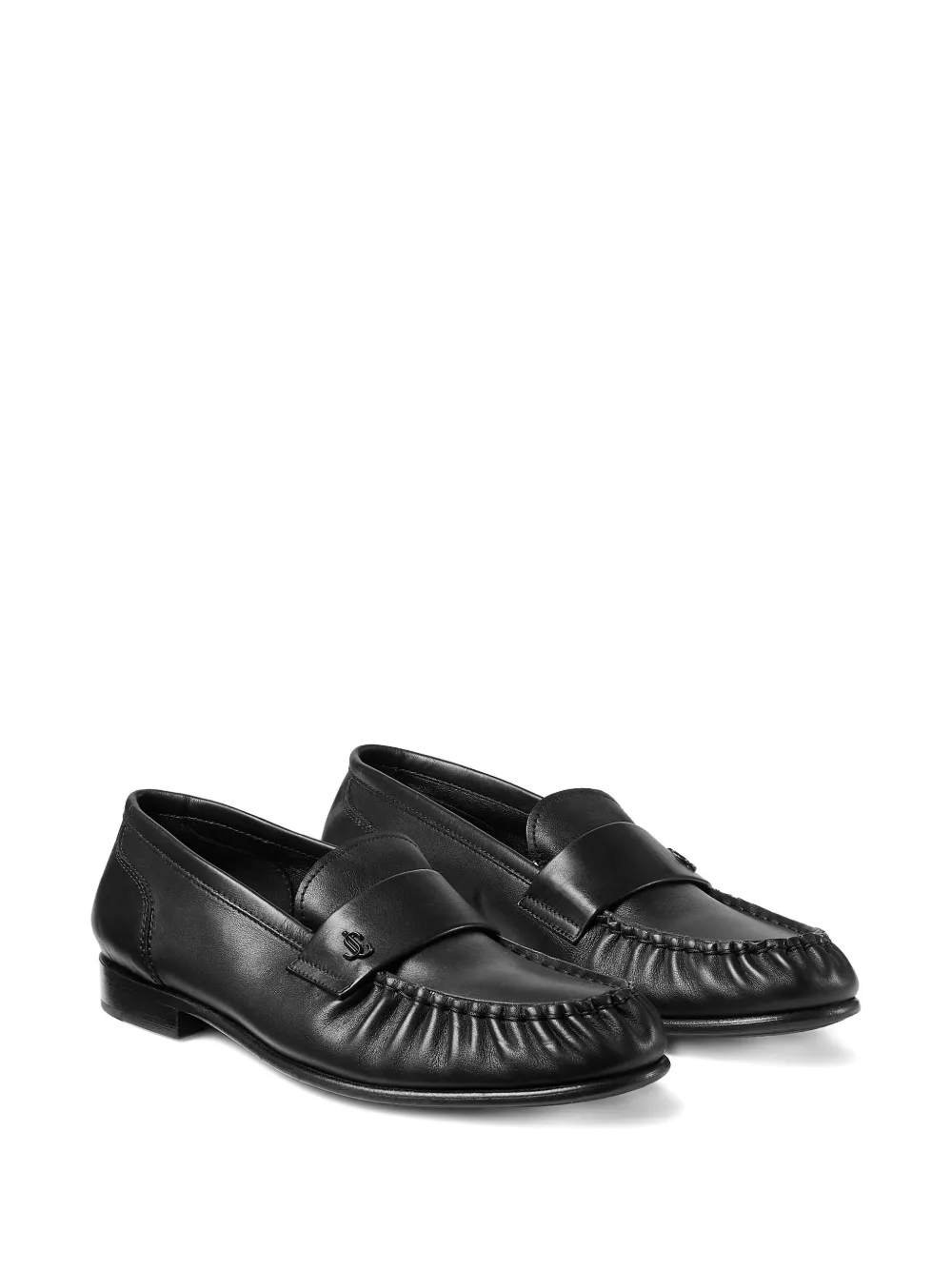Jimmy Choo Ellis logo-plaque loafer - Zwart