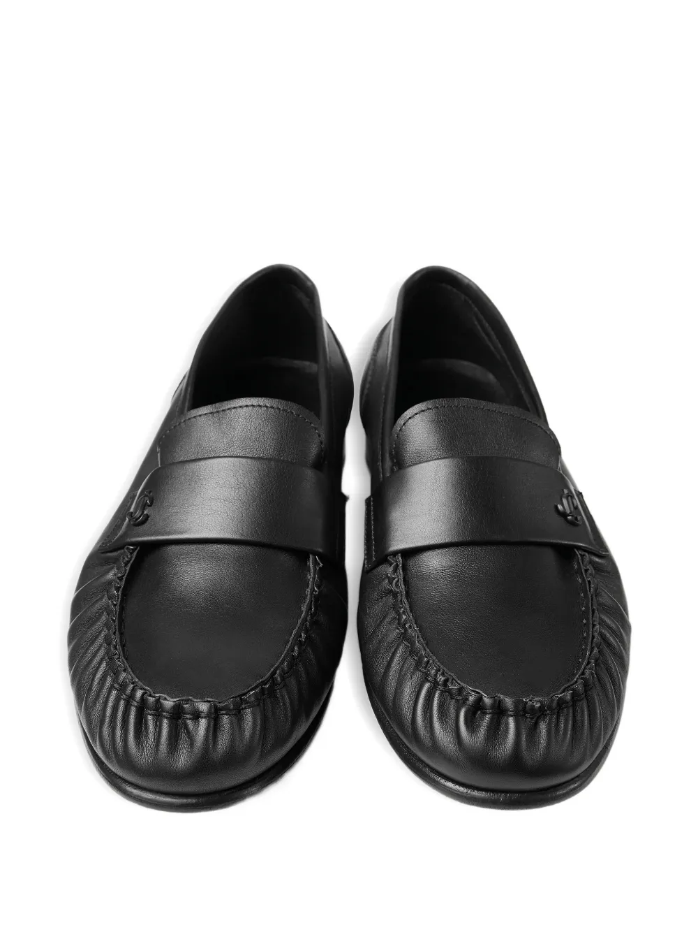 Jimmy Choo Ellis logo-plaque loafer Zwart
