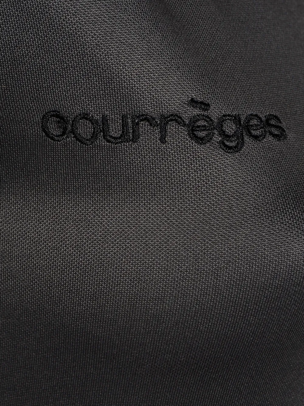 Courrèges Maxi-jurk met geborduurd logo en V-hals Zwart