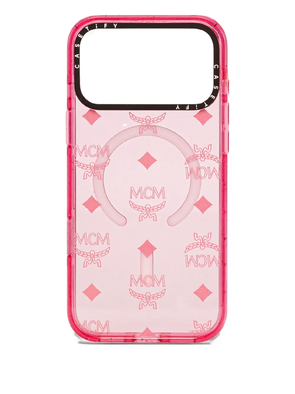 MCM x Casetify monogram-pattern iPhone 17 Pro case | Pink | Image 1