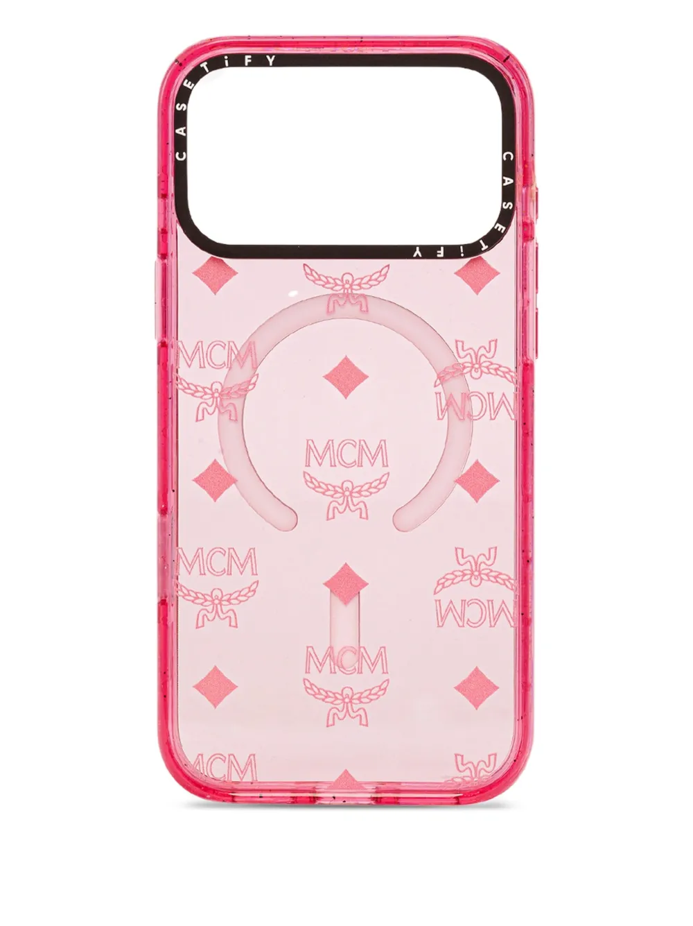 MCM x Casetify monogram-pattern iPhone 17 Pro case | Pink | Image 1
