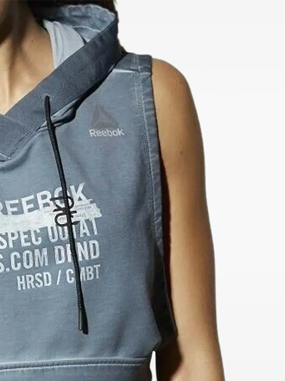 Reebok Combat Glory cropped hoodie Blauw