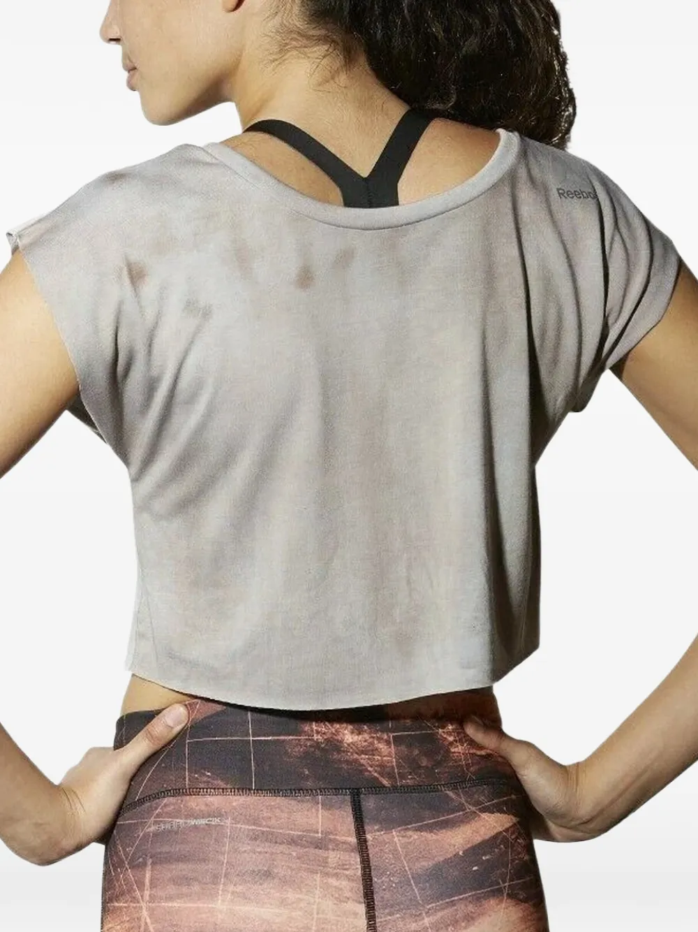  Reebok Spray Dye Crop T-shirt - Grey 