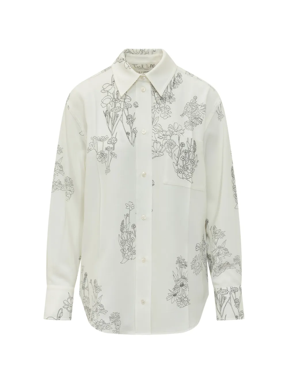 Victoria Beckham floral pyjama shirt - Nude