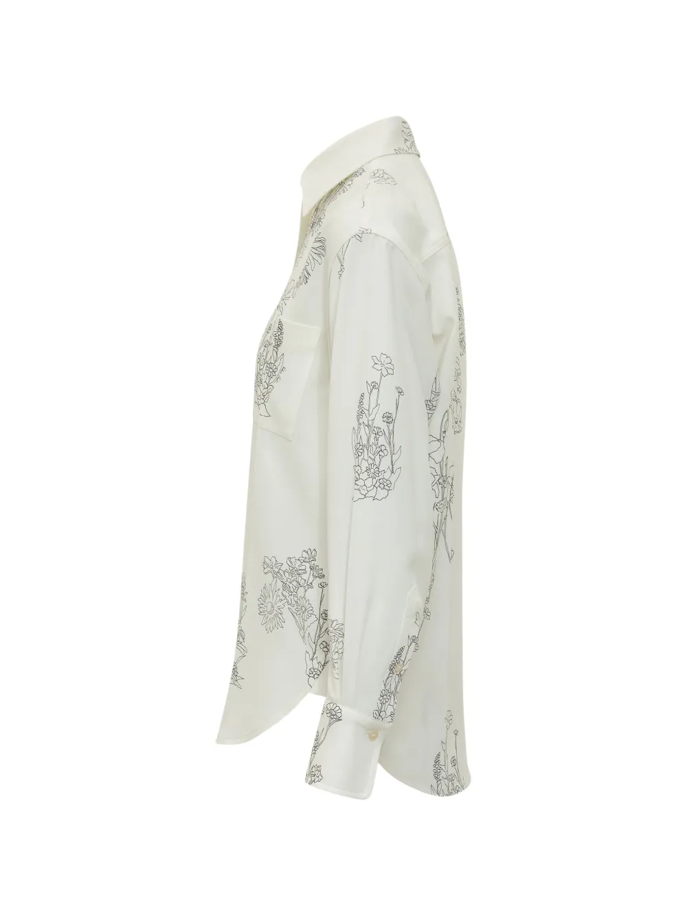  Victoria Beckham Floral Pyjama Shirt - Neutrals 