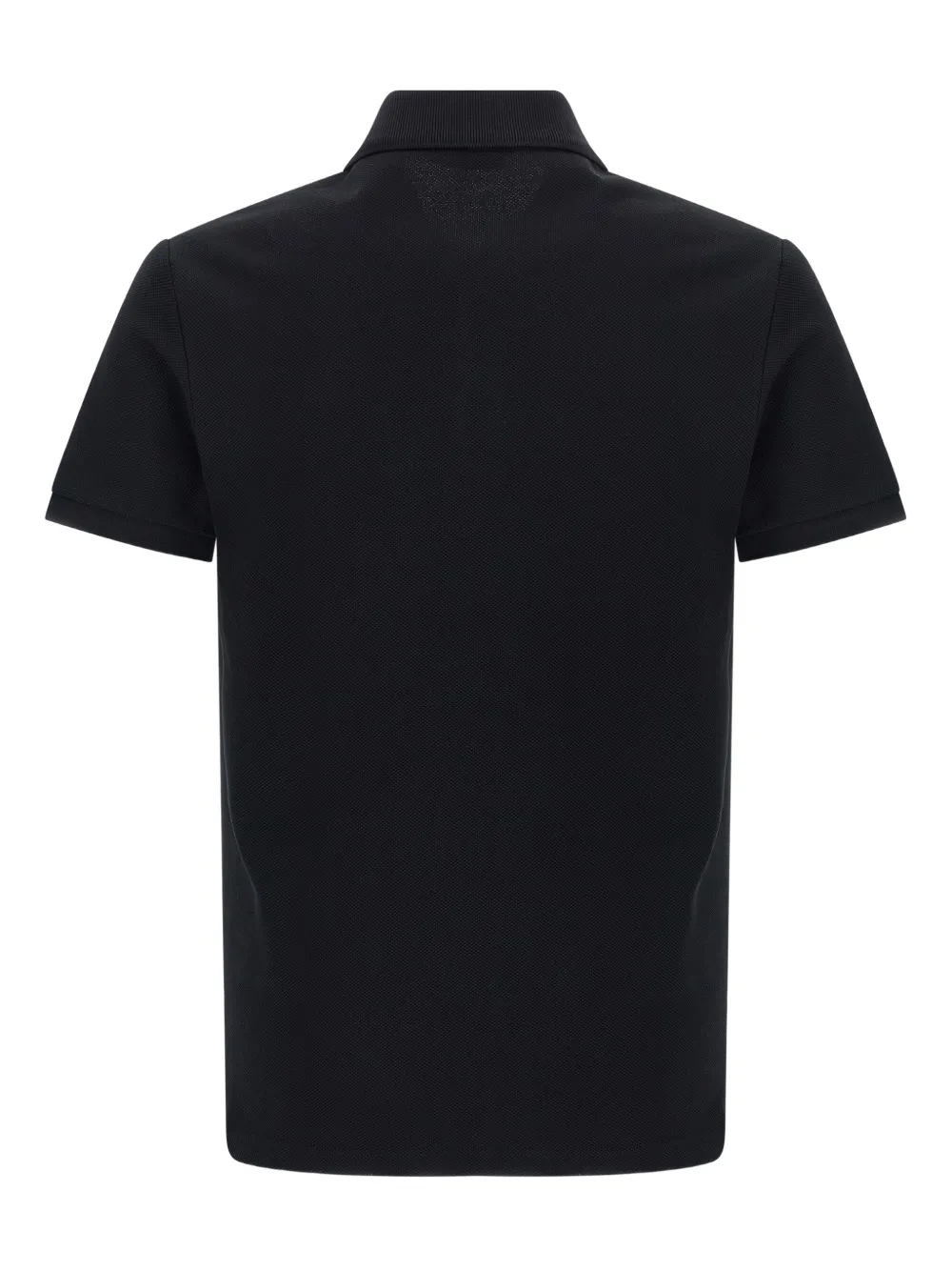 Balmain logo-embroidered polo shirt - Zwart