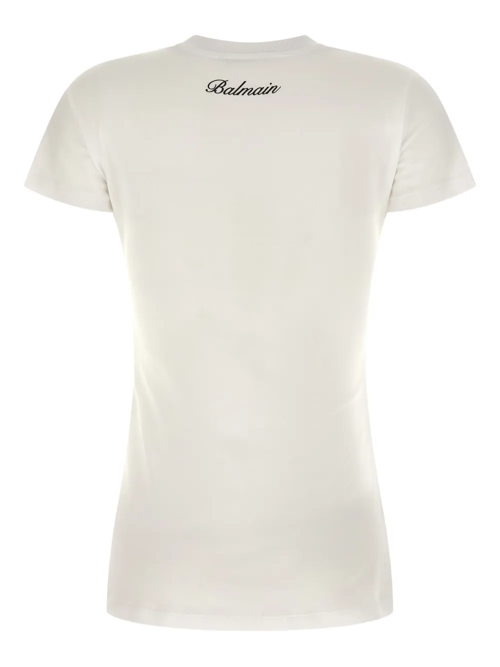 button-embellished draped T-Shirt