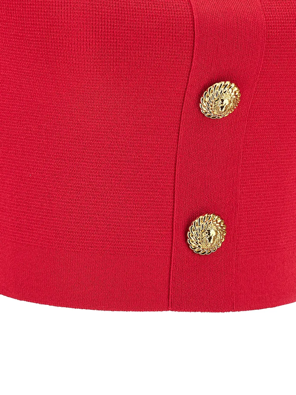 Balmain Top met knoop Rood