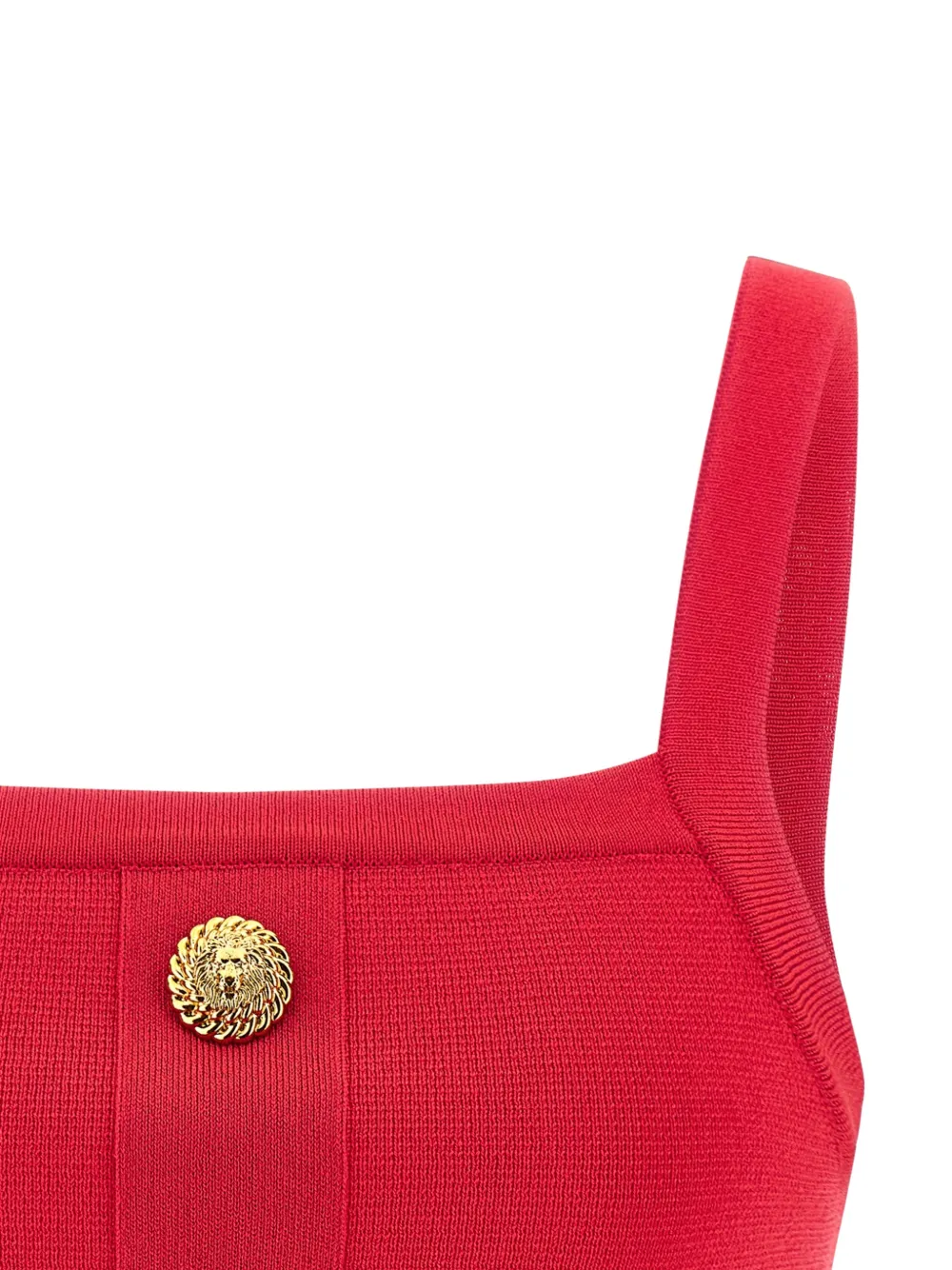  Balmain Button-detail Top - Red 