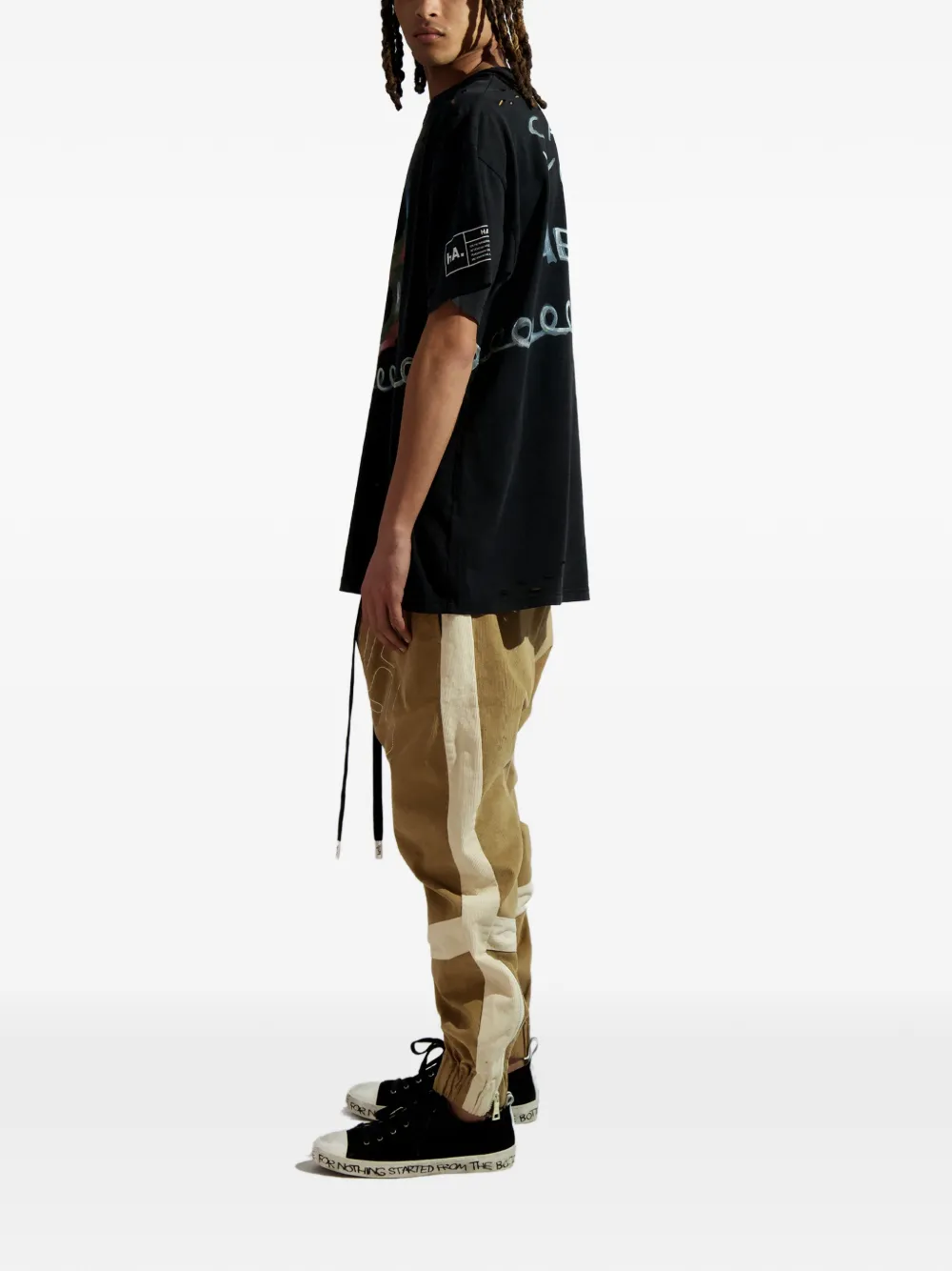  Haculla Distressed Graphic T-shirt - Black 