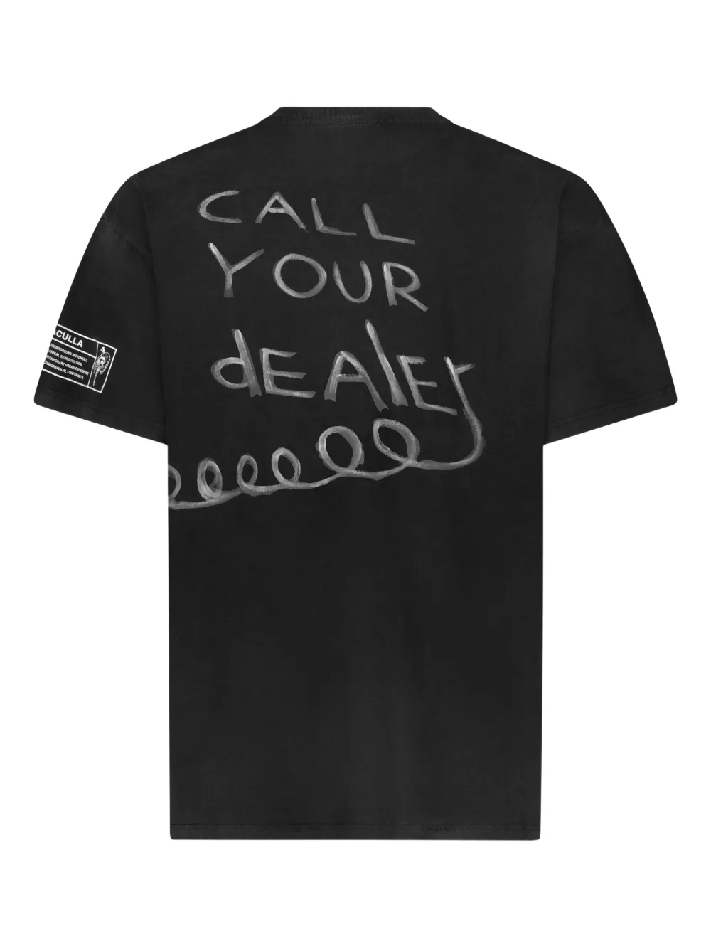 Haculla Gerafeld T-shirt met grafische print Zwart