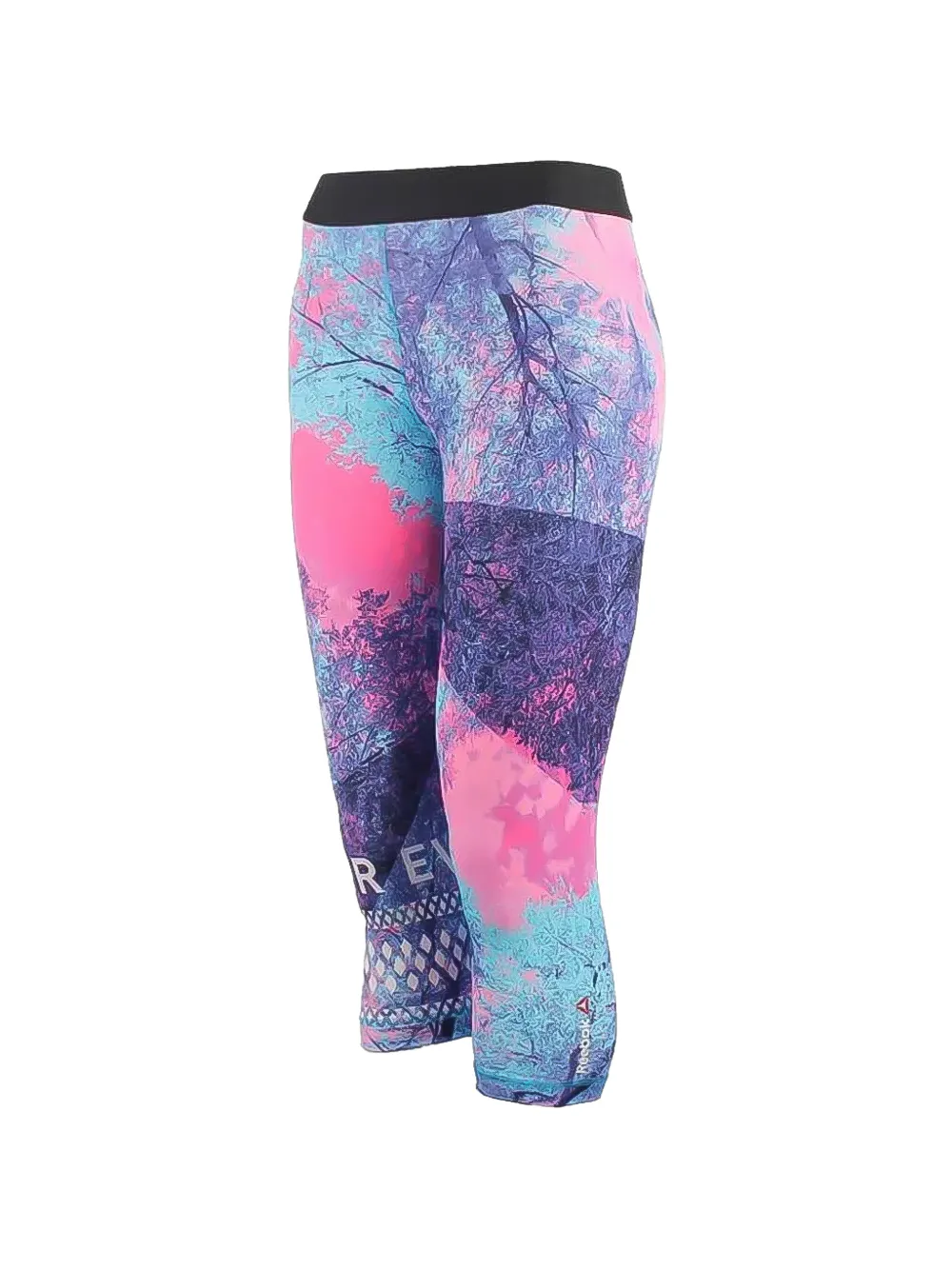 Reebok One Series Crossfit Cropped-Leggings mit Baum-Print - Blau