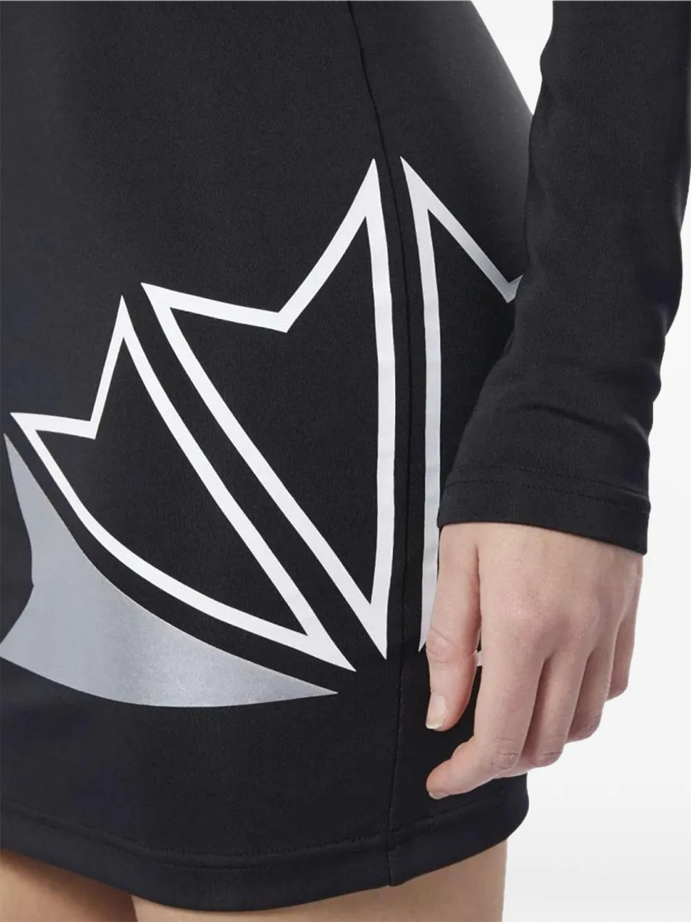 Reebok Mini-jurk met lange mouwen Zwart