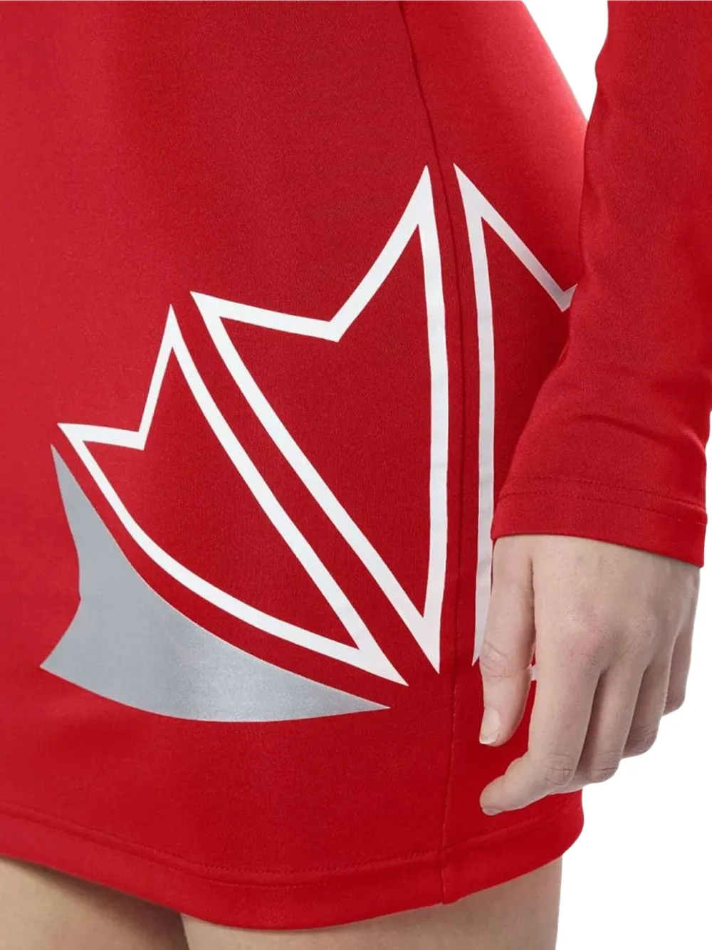  Reebok Long-sleeve Mini Dress - Red 