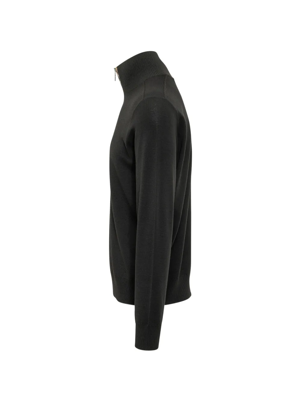 Burberry zip-up argyle sweater - Zwart