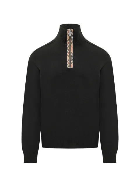 Burberry zip-up argyle sweater