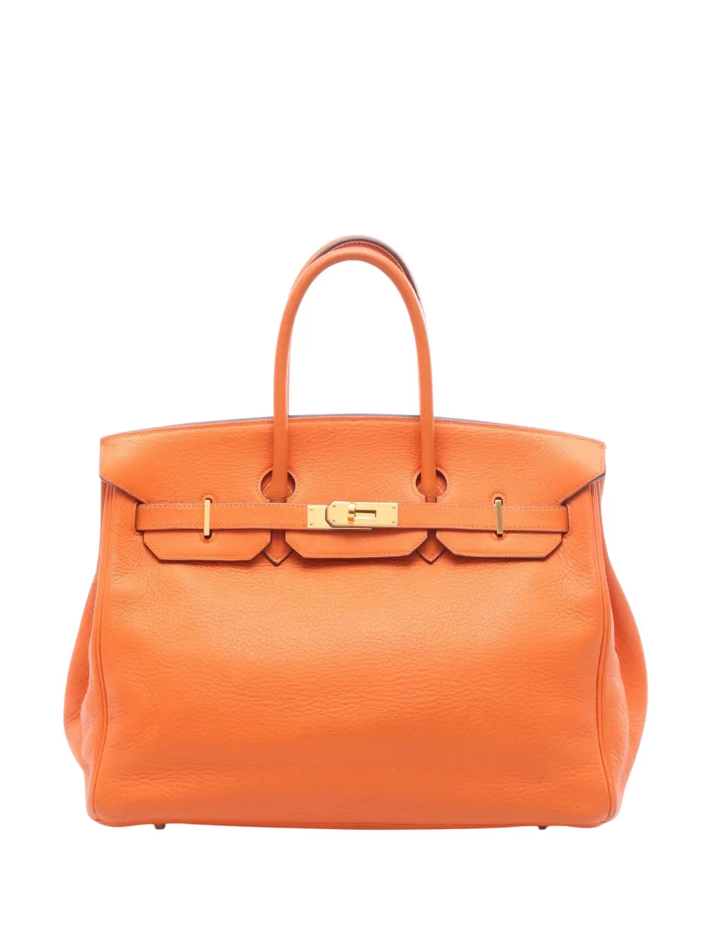 Hermès Pre-Owned 2005 Taurillon Clemence Birkin Retourne 35 handbag - Orange