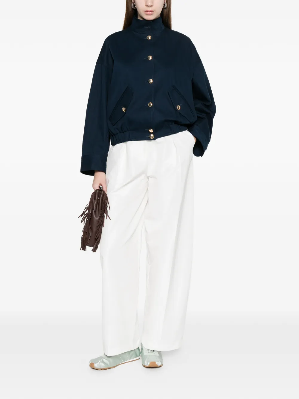  Maje Bicailly Button Jacket - Blue 