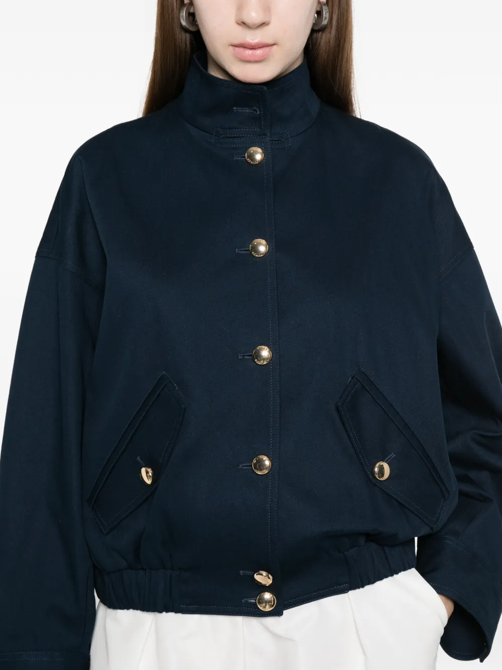 Maje Bomberjack met knopen Blauw