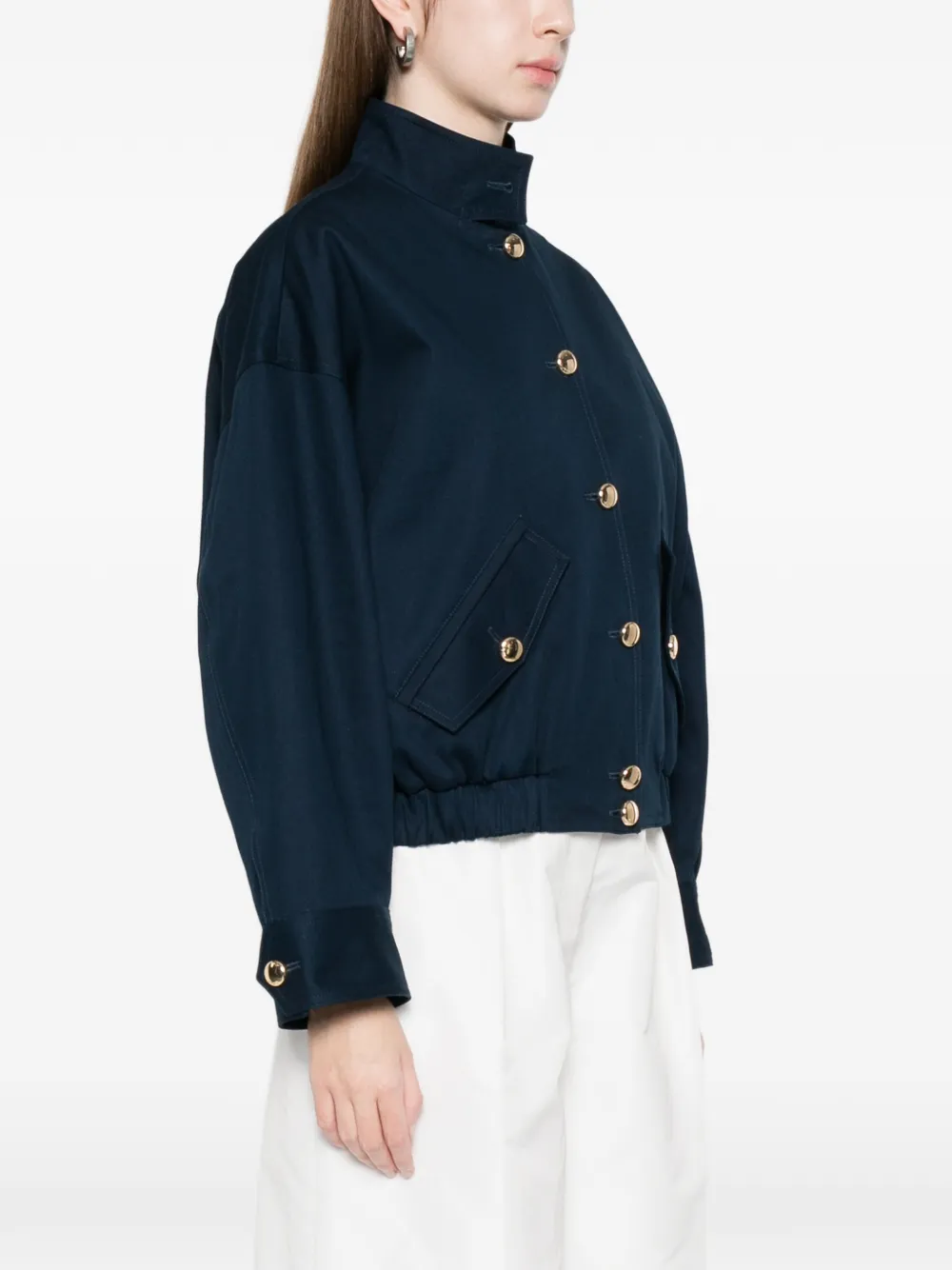  Maje Bicailly Button Jacket - Blue 