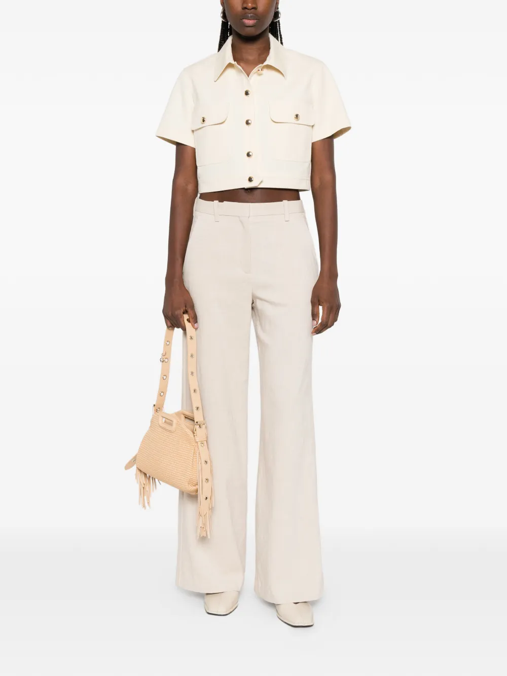  Maje Patch-pocket Shirt - Neutrals 