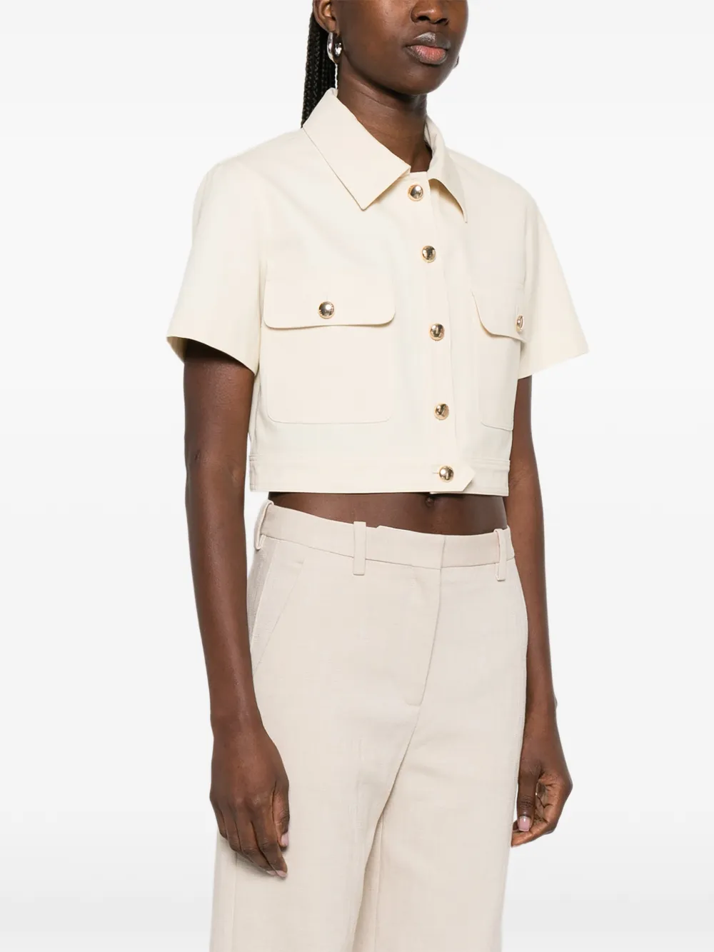  Maje Patch-pocket Shirt - Neutrals 