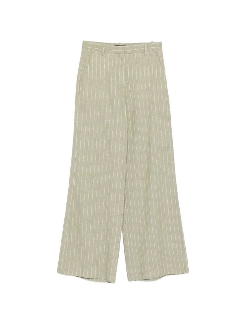 Maje striped straight trousers - Verde
