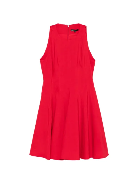 Maje short flared linen-blend dress