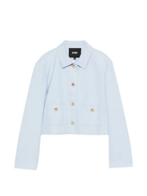 Maje front-pocket button-fastening jacket