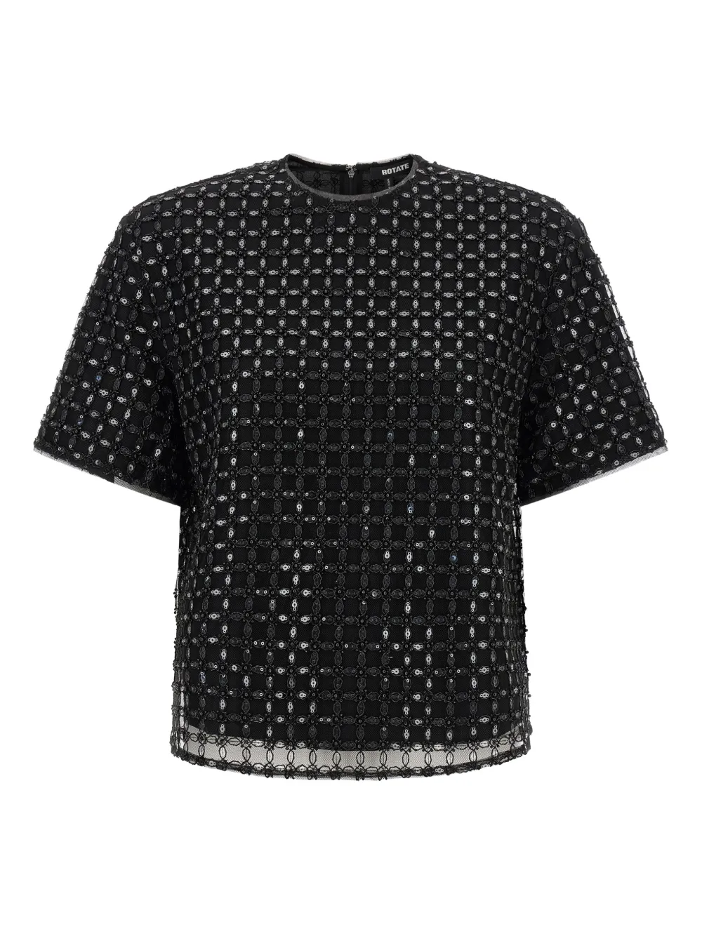 ROTATE BIRGER CHRISTENSEN sequin-embroidered T-shirt | Black | Image 1