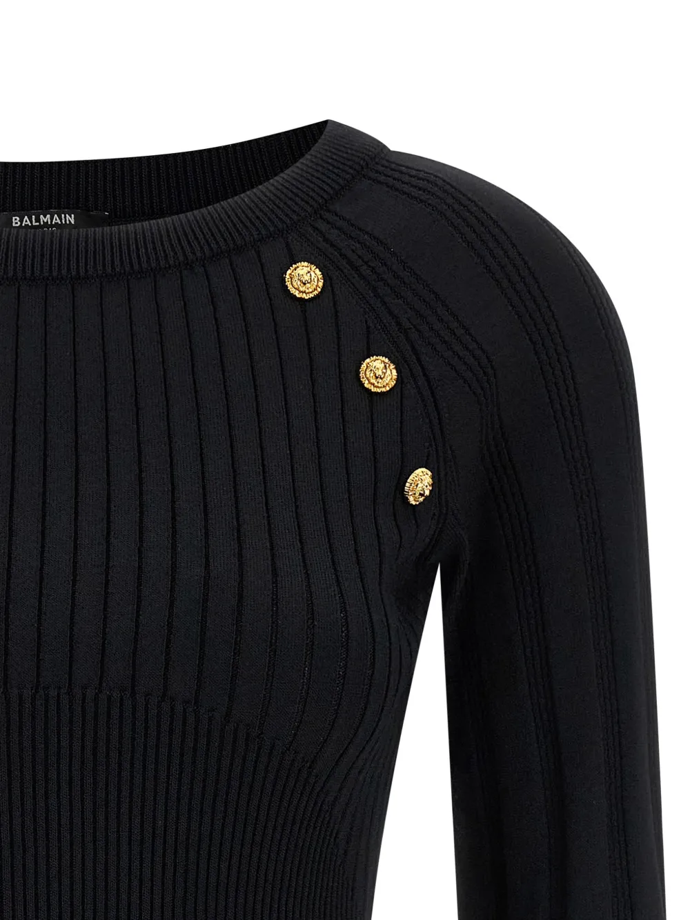  Balmain Three-buttons Sweater - Black 