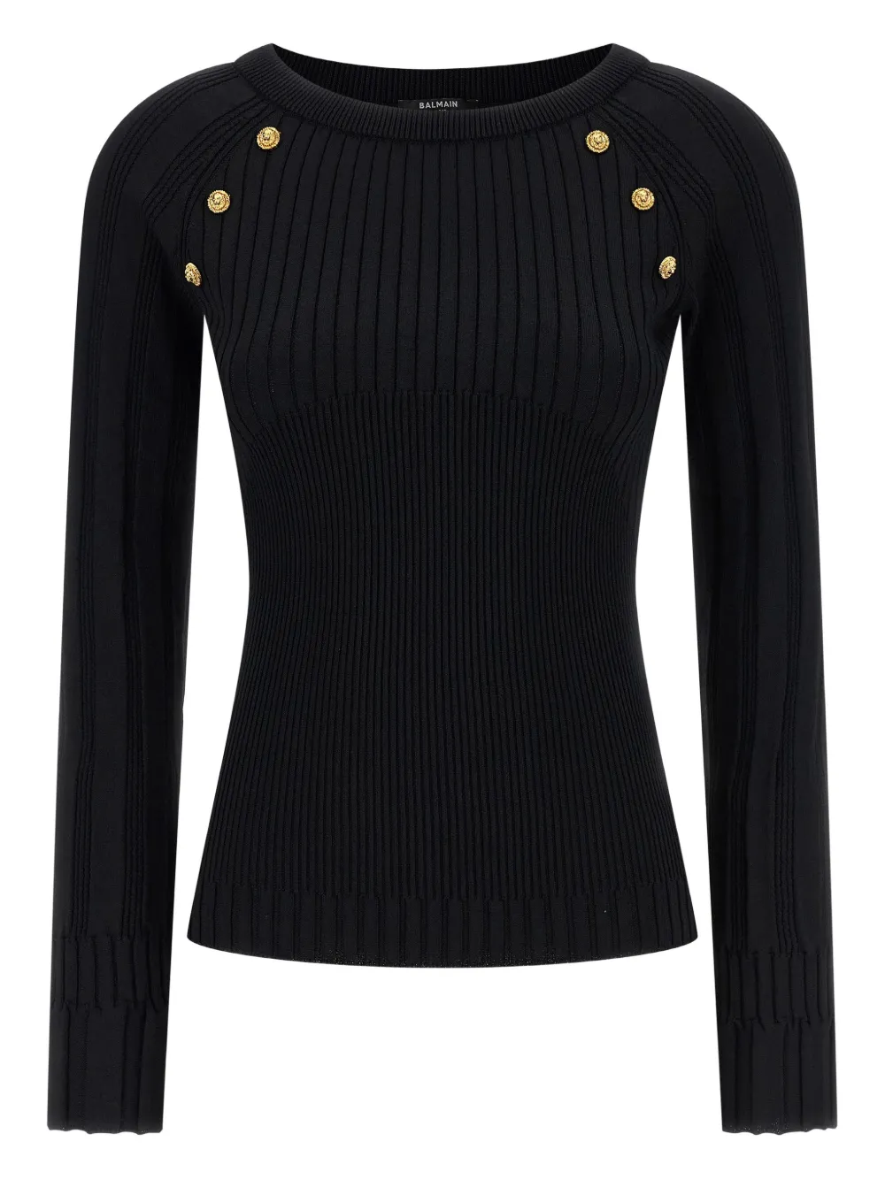 Balmain three-buttons sweater - Nero