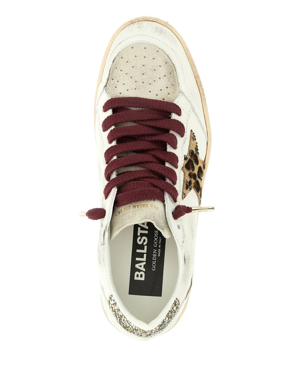 Golden Goose star-patch leather sneakers Wit