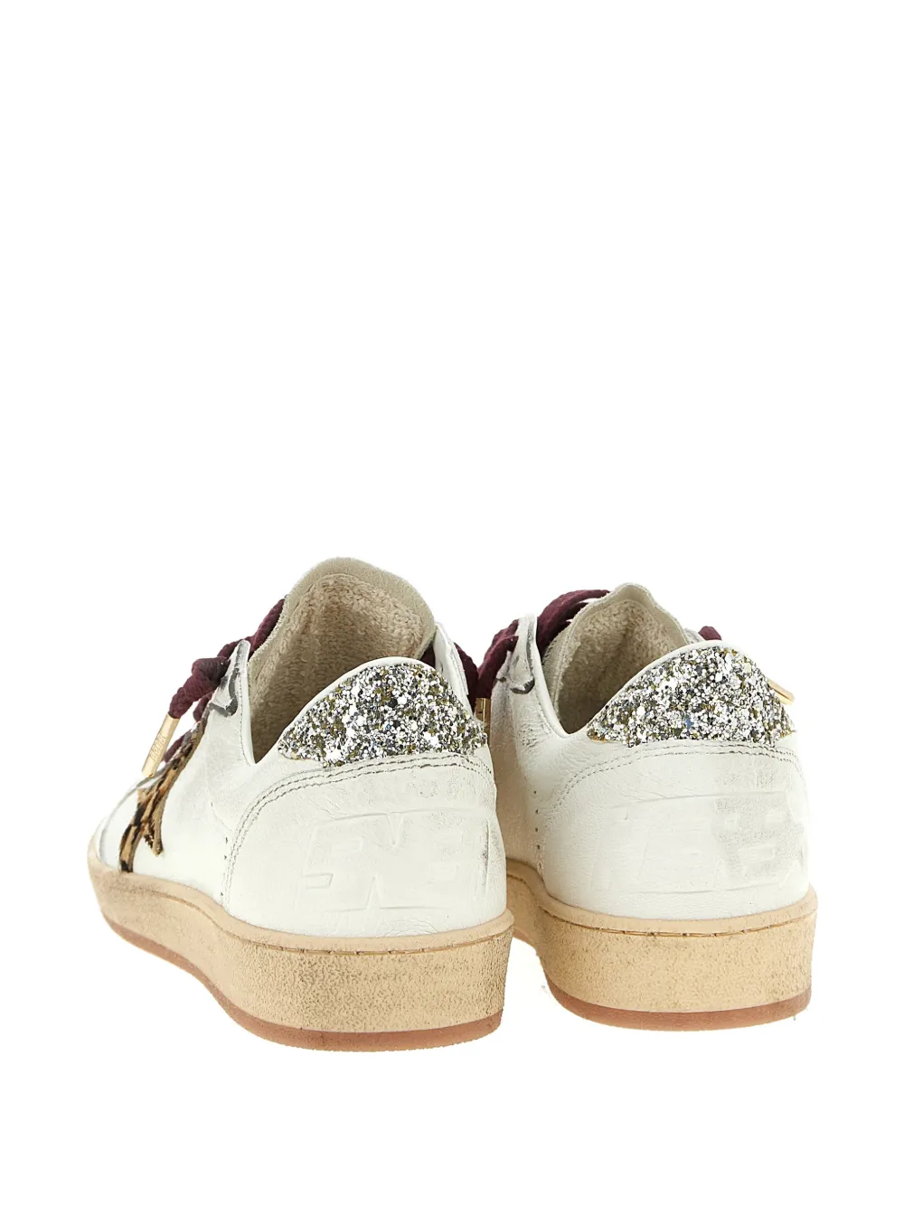 Golden Goose star-patch leather sneakers Wit