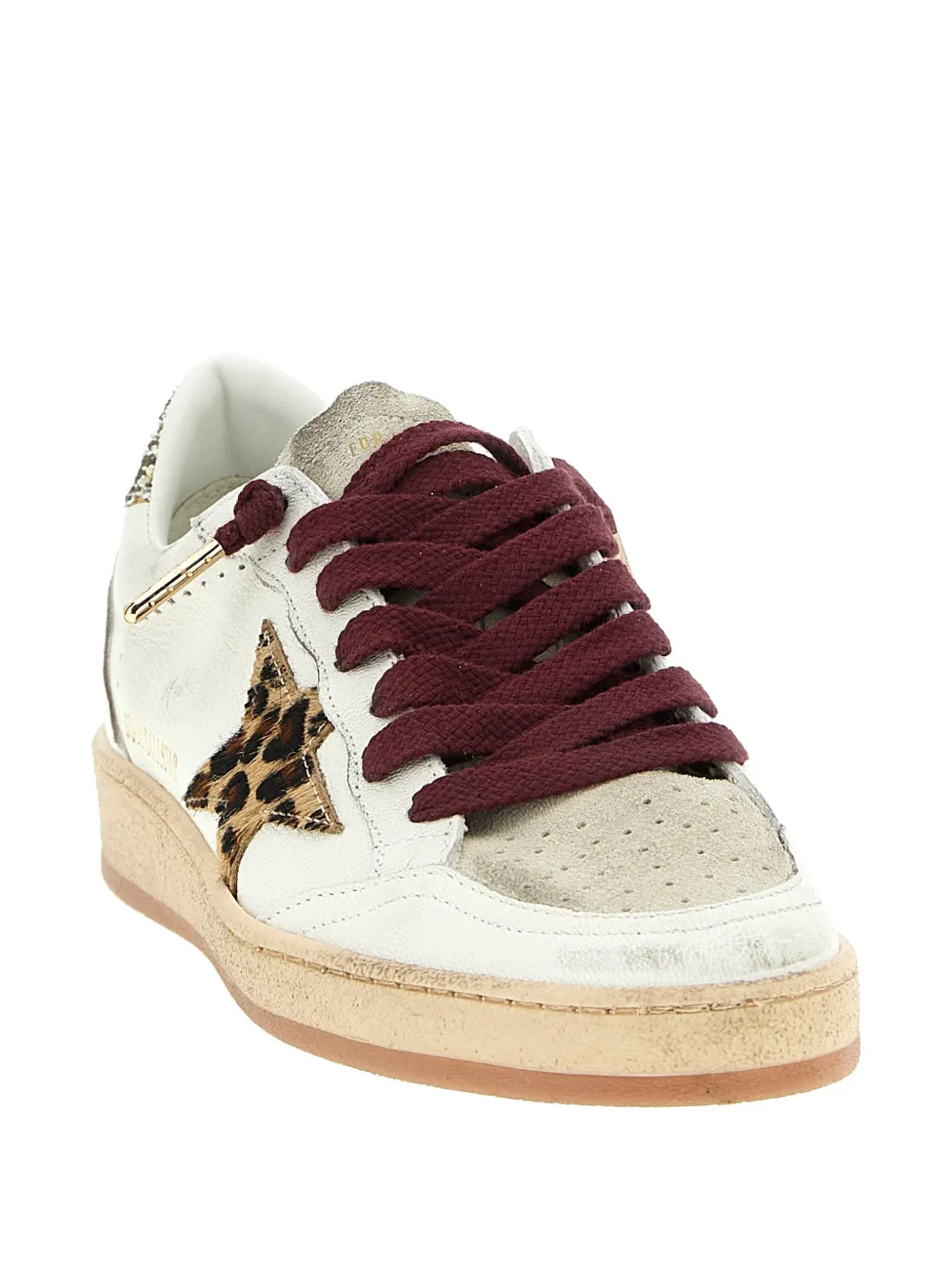 Golden Goose star-patch leather sneakers - Wit