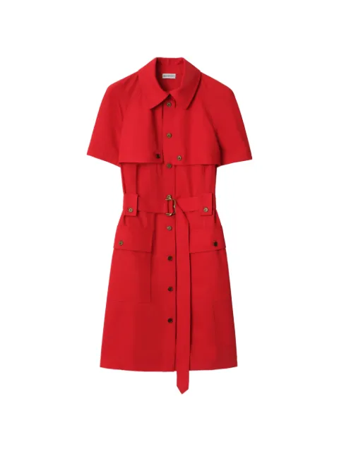 Burberry buckle belted wool mini dress