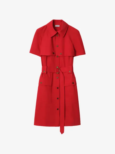 Burberry vestido corto con cinturón y hebilla