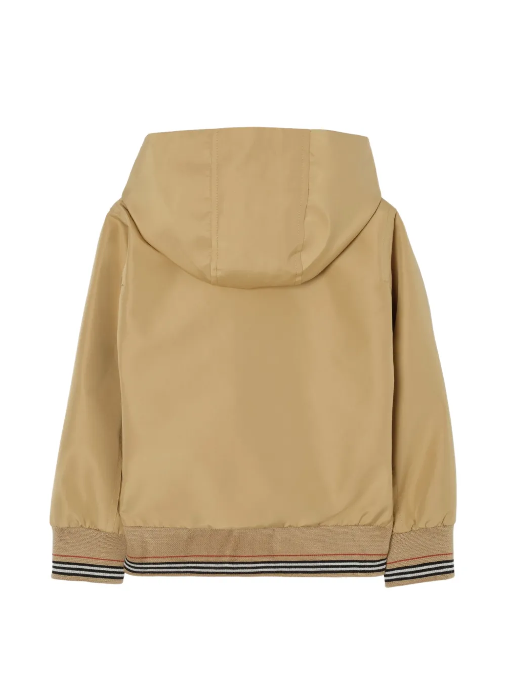 Hooded Check-Trim Jacket