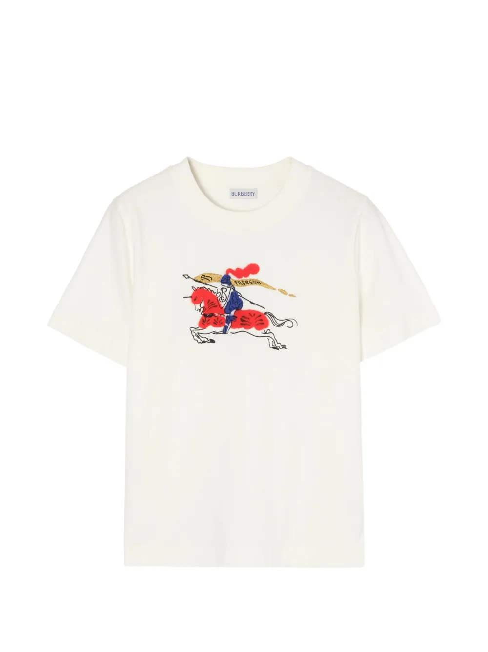Burberry Equestrian Knight cotton T-shirt - Bianco