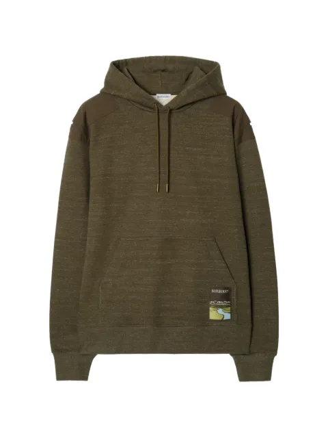Burberry landscape-label cotton hoodie