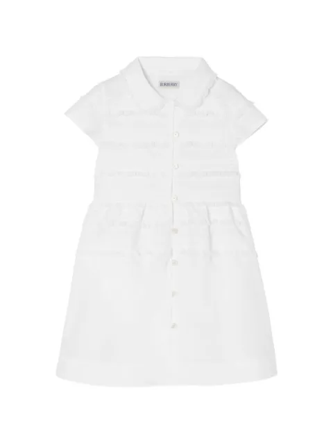 Burberry Kids vestido camisero de encaje