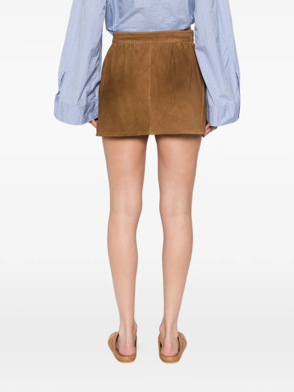 Maje Suède mini-rok Bruin