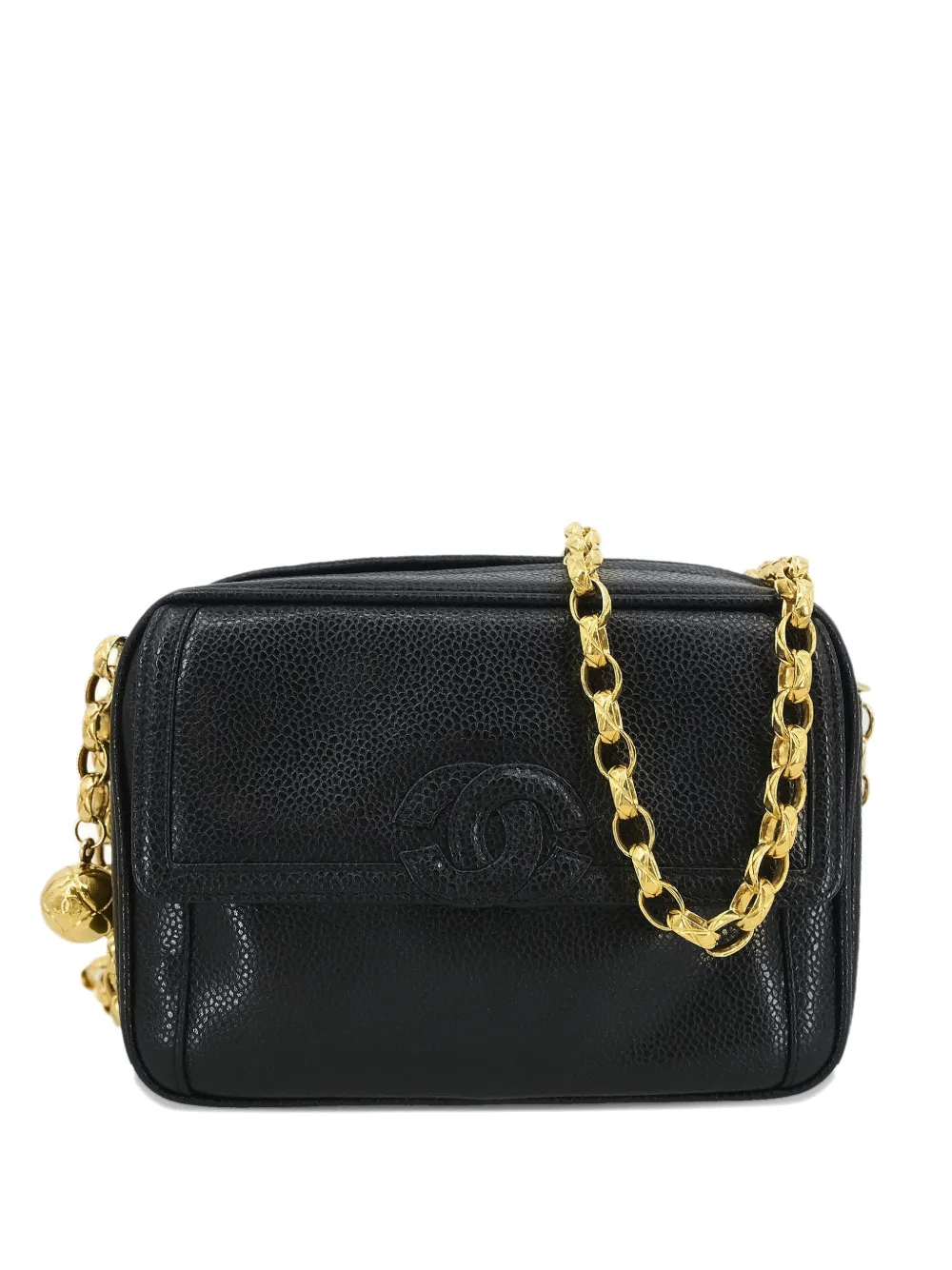 CHANEL Pre-Owned Borsa mini in pelle Caviar con catena 1992 - Nero