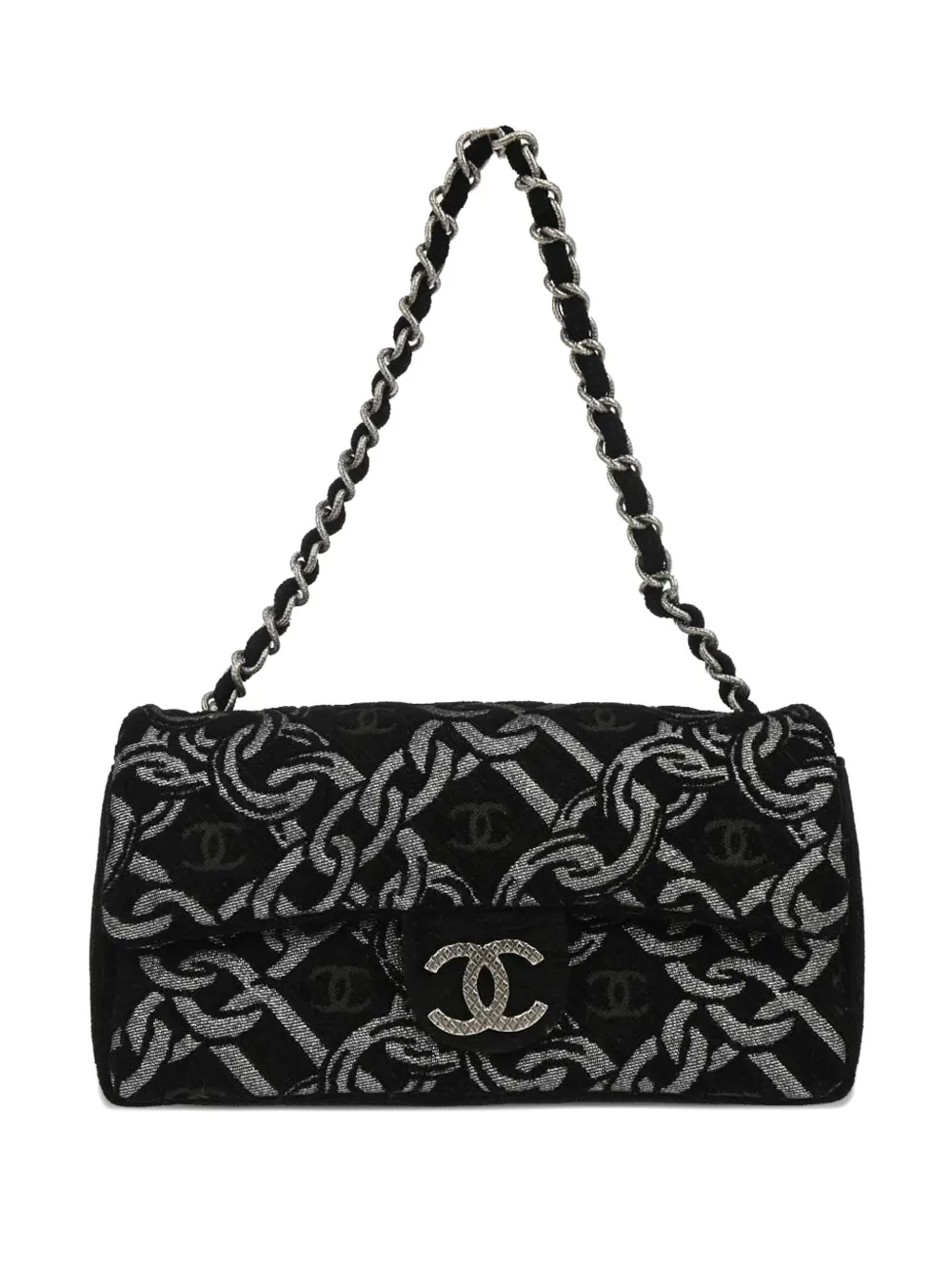 CHANEL Pre-Owned 2006 chain print tote bag - Black