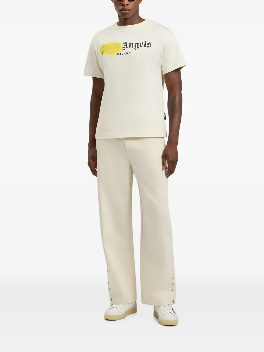 Palm Angels Spray City Milan T-shirt Beige