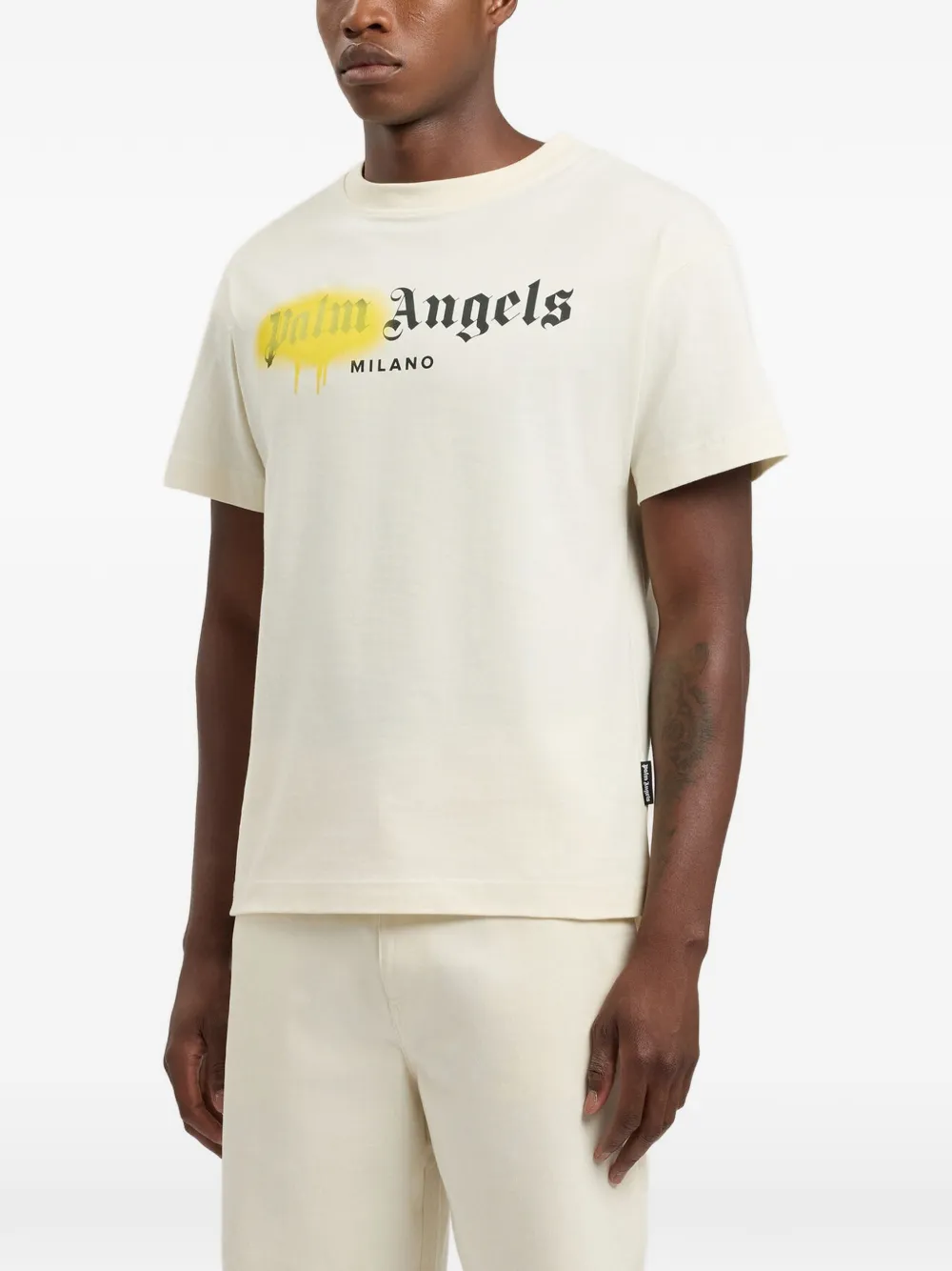 Palm Angels Spray City Milan T-shirt Beige
